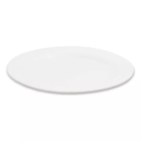 Plato Ovalado de Porcelana de Borde Delgado de 11.5 Pulgadas Blanco ARNI S6505