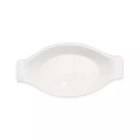 Plato Gratin Ovalado de Porcelana 9.5 Pulgadas Blanco ARNI S0562