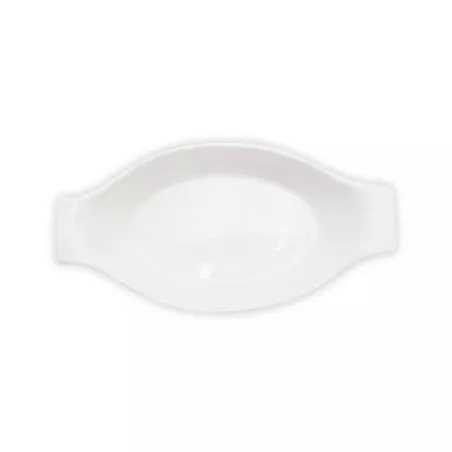 Plato Gratin Ovalado de Porcelana 9.5 Pulgadas Blanco ARNI S0562
