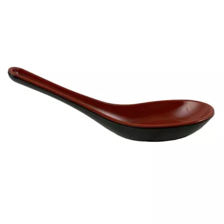 Cuchara para Sopa de Melamina de 3/4 Onza, Color Negra y Roja THUNDER 7003JBR
