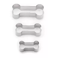 Cortador para Galletas con Diseno de Hueso de Perro, Set de 3 Unidades FOX RUN BRANDS 3683