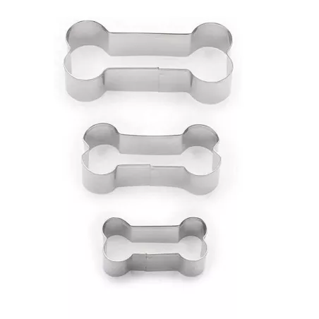 Cortador para Galletas con Diseno de Hueso de Perro, Set de 3 Unidades FOX RUN BRANDS 3683