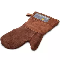 Guante para BBQ de Cuero de 17 Pulgadas de Color Cafe OUTSET F232