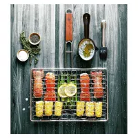 Canasta cromada con Agarradera para BBQ de 23.5 Pulgadas OUTSET QC73 2