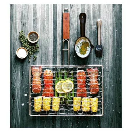 Canasta cromada con Agarradera para BBQ de 23.5 Pulgadas OUTSET QC73