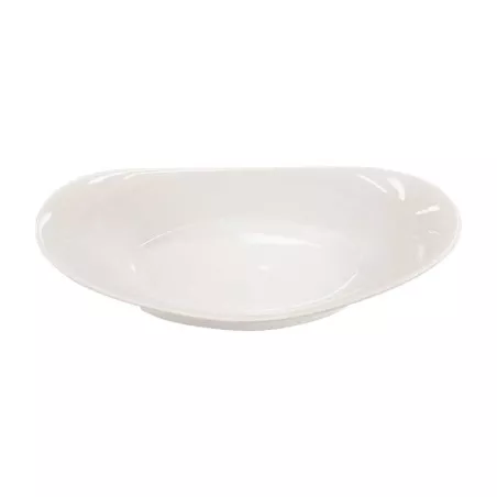 Bowl Ovalado de Porcelana de Forma de Barco 22-1/2 x 11 Centimetros Blanco CATER MAX 12509-1