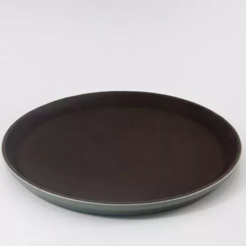 Azafate Ovalado Antideslizante de Polipropileno de 29 Pulgadas, Color Cafe MASTER CHEF JW-R2900PBR