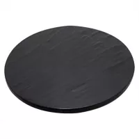 Bandeja Redonda de Melamina con Textura de 33 Centimetros de Color Negro MASTER CHEF B603 2