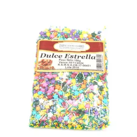 Confitillo con Diseno de Estrellas, Palitos y Perlas, 100 Gramos, Color Variado MAGIC COLORS 7443006008695