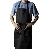 Delantal Full de Color Negro CHECKEDOUT CU376S0100A 2