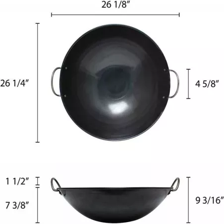 Wok de Hierro de 24 Pulgadas THUNDER IRWC003