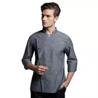 Gabacha Chef Manga Corta, De Un Solo Pecho Manga 3/4, Tall 3XL CHECKEDOUT CU1070Z059000T4-3XL