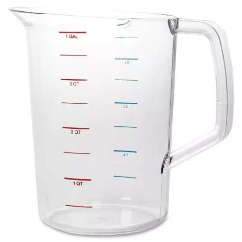Taza para Medidas Gravadas de Policarbonato de 1 Galon  RUBBERMAID FG321800CLR