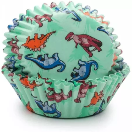 Capsulas para Hornear de Dinosaurios, 50 Unidades. FOX RUN BRANDS 4928