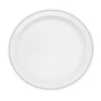 Plato Redondo de Porcelana de Borde Delgado 10.25 Pulgadas Blanco ARNI S4852