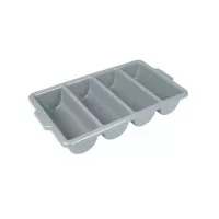 Porta Cubiertos de Plastico con 4 Compartimentos,  Color Gris MASTER CHEF CB-22EG