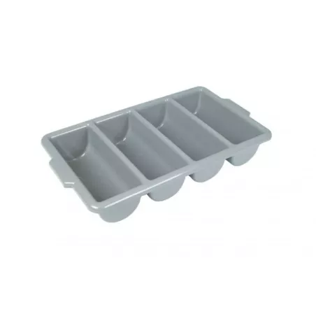 Porta Cubiertos de Plastico con 4 Compartimentos,  Color Gris MASTER CHEF CB-22EG