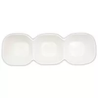 Bowl de 3 Compartimientos de Porcelana 9.5 Pulgadas Blanco ARNI S5001 2