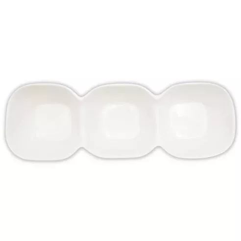 Bowl de 3 Compartimientos de Porcelana 9.5 Pulgadas Blanco ARNI S5001