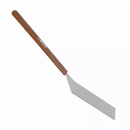 Espatula Volteadora Larga de Acero Inoxidable con Puno de Madera de 4 x 8 x 25 Pulgadas THUNDER SLTWHT008