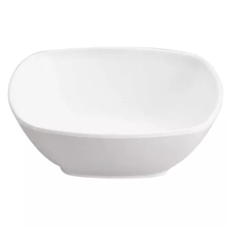 Bowl Cuadrado de Melamina de Color Blanco de 20 x 3 Centimetros MASTER CHEF C016-WH