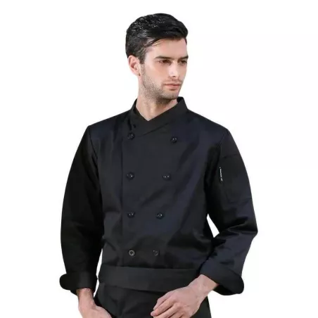 Gabacha de Manga Larga de Color Negro Talla M CHECKEDOUT CU102C0100A-M