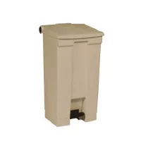 Basurero con Pedal de 18 Galones de Color Beige RUBBERMAID FG614500BEIG