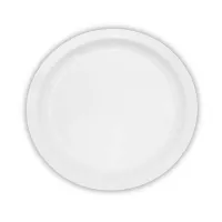 Plato Redondo de Porcelana de Borde Delgado 7 Pulgadas Blanco ARNI S4850