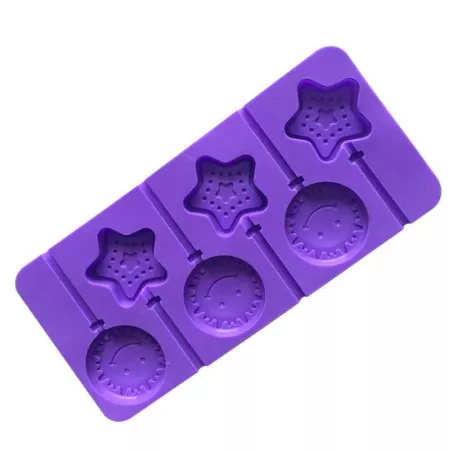 Molde de Silicon de Estrella y Carita Feliz de  6 Cavidades MASTER CHEF 230