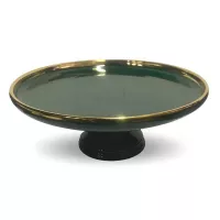 Quequera de Ceramica de Color Verde de  25 x 10 Centimetros SIN ASIGNAR CS-8037-25