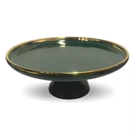 Quequera de Ceramica de Color Verde de  25 x 10 Centimetros SIN ASIGNAR CS-8037-25