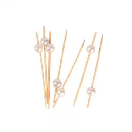 Pincho de Bola de Bambu 12 Centimetros, Paquete de 50 Unidades TIPS ARK25-27