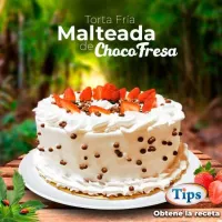 Torta Fria de Malteada de Choco Fresa TIPS RA0000851