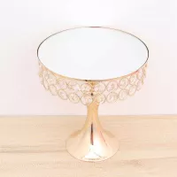 Base de Queque Metalica Dorada de Perlas Redondas de 30 x 40 Centimetros SIN ASIGNAR CS8003-30G 2