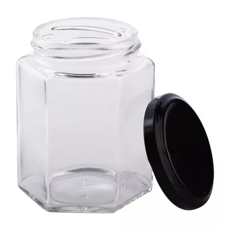 Frasco de Vidrio Hexagonal de 85 Mililitros TIPS A-159-05