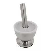Mortero de Acero Inoxidable con Tapa Plastica TIPS B-222