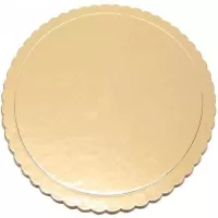 Disco Redondo de Carton de Color Dorado de 35.5 Centimetros. TIPS C-221-03