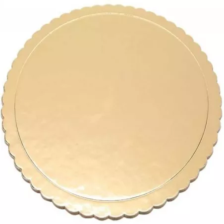 Disco Redondo de Carton de Color Dorado de 35.5 Centimetros. TIPS C-221-03