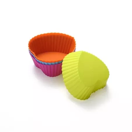 Molde de Silicon para Cupcake de Corazones, Set de 6 Unidades TIPS 6C061