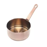 Olla Mini de Acero Inoxidable de 100 Mililitros de Color Dorado Rosa TIPS HOK-043-6RG