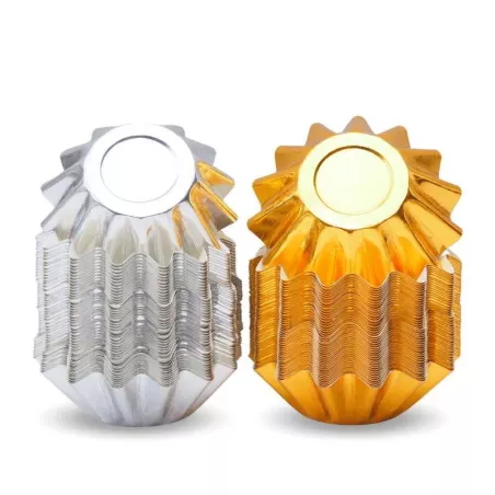 Capsulas para Cupcakes de Estrella de Aluminio de Colores Surtidos, Paquete de 50 Unidades TIPS CPC01-48