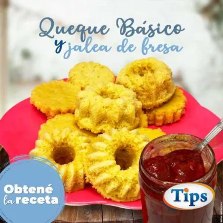 Queque Basico y Jalea de Fresas TIPS RA0001010