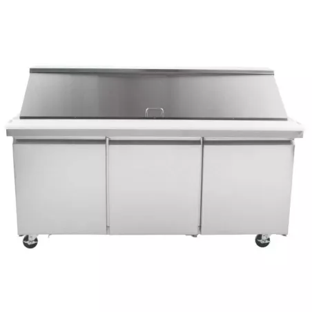 Mesa de Preparacion Refrigerada Mega Top 3 Puertas de Acero Inoxidable 180 Centimetros U-STAR SCLM3-E-HC