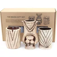 Juego de Tazas Tiki de Ceramica, Set de 3 Piezas MASTER CHEF 9891836 2