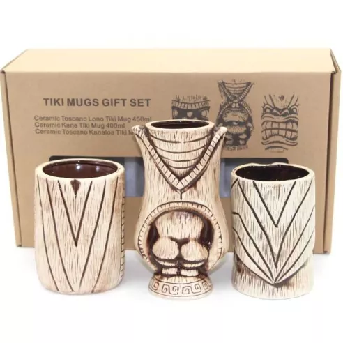 Juego de Tazas Tiki de Ceramica, Set de 3 Piezas MASTER CHEF 9891836