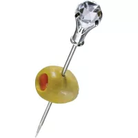 Pincho de Diamante para Cocktail de  Acero Inoxidable, Paquete 5 Unidades MASTER CHEF 9891832