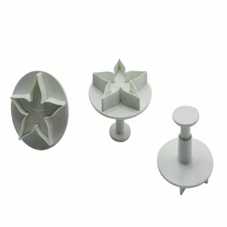 Marcador Plastico de Hoja Estrella con Expulsor, Set de 3 Piezas TIPS ZN897