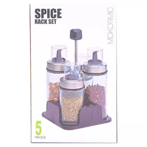 Vinagrera y Aceitera con Rack, Set de 4 Unidades SIN ASIGNAR MAA-07-04