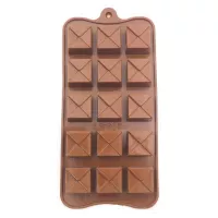 Molde de Silicon de Bombon Cuadrado de 15 Cavidades TIPS RRA02-176