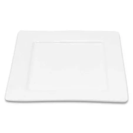 Plato Cuadrado de Ceramica de Borde Ancho de 31 Centimetros TIPS CT808